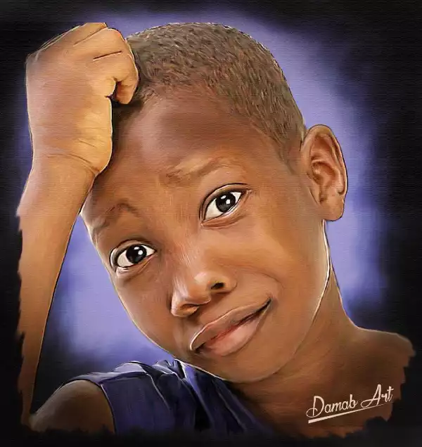 Checkout This Portrait Painting Of Child Comedienne, Emmanuela Samuel